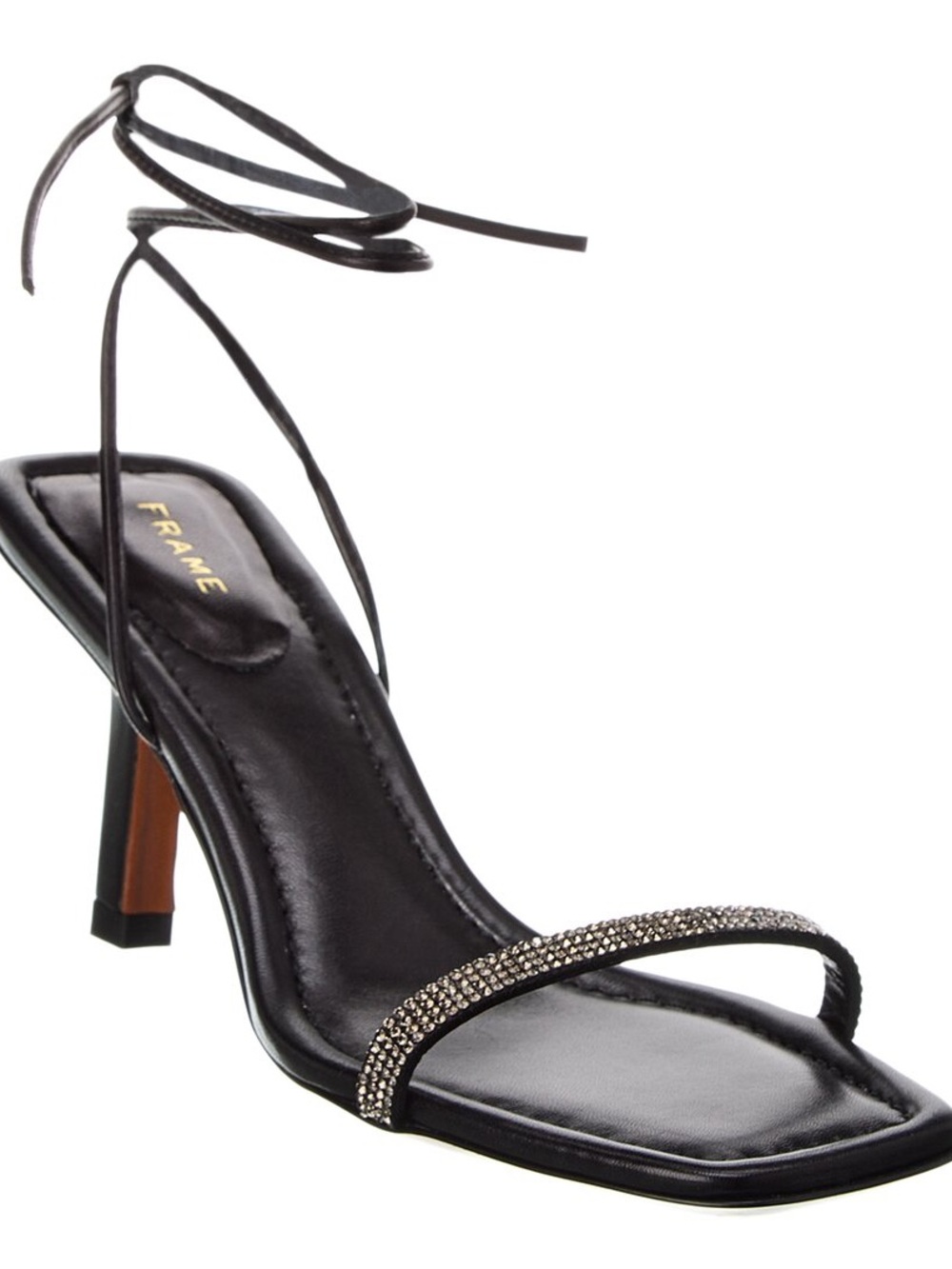 FRAME Le Sandal Crystal-Embellished Heeled Sandals - 40